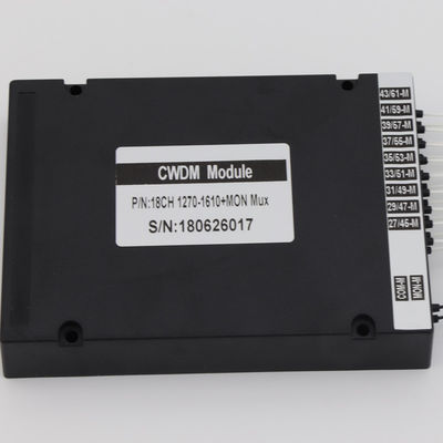 18CH LC UPC Fiber Optic CWDM DWDM AAWG Module 1270 ~ 1611nm Operating Wavelength