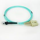 15 Meters Multimode Fiber Patch Cable MTRJ OM3 Ribbon Fanouit Kits Blue