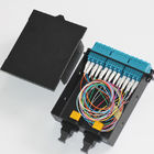 OM4 Fiber Optic Cassette Module 100G 24 Cores MPO To LC Multimode Black