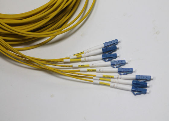 12 Strands Pre Terminated Fiber Optic Cable / SC UPC Trunk Cable Pre Connectorized